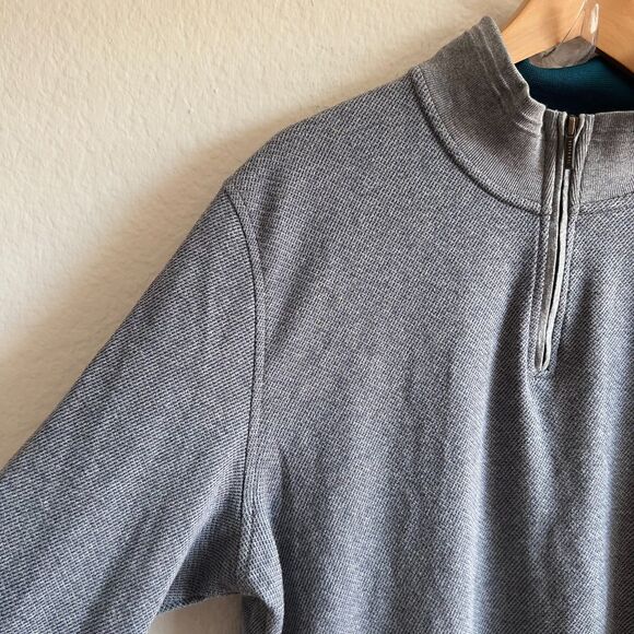 TED BAKER London Grey Cotton Quarter Zip Long Sleeve Sweater Mens 6 XXL - Picture 5 of 8